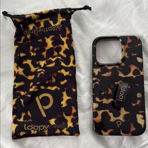 iPhone 16 Pro Loopy Case Tortoise Print Phone Case